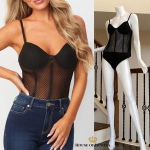 NWT GUESS SL DOM Bustier Bodysuit - N0415-5